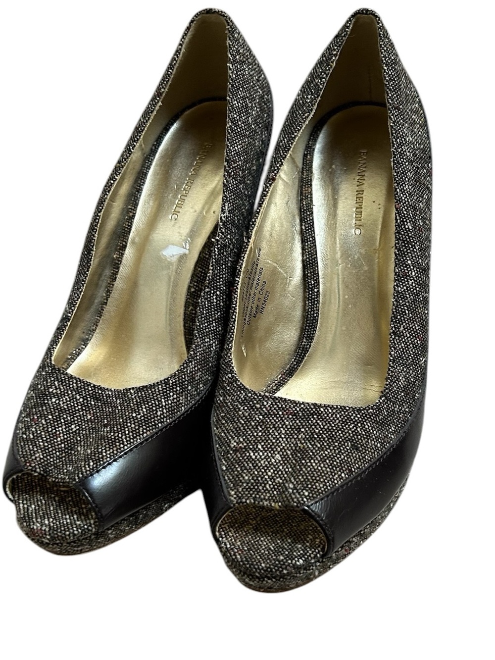 Banana Republic Black and Tweed High Heel Pumps
